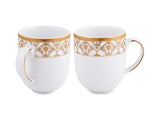 Golden Glory Big Coffee Mug Set of 2pc