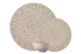 Hitkari Porcelain Mila Light Grey 4 Sied Plate With 4 Veg Bowl And 4 Full Plate