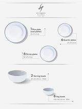 Raw Grey Dinner Set of 21 pcs