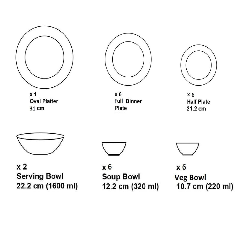 17316 Dinner Set of 27 pc.