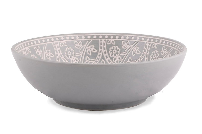 MILA LIGHT GREY SERVING BOWL 2 PC