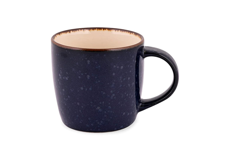 Rustic Navy Grey Coffee Mug Set of 6 Pc