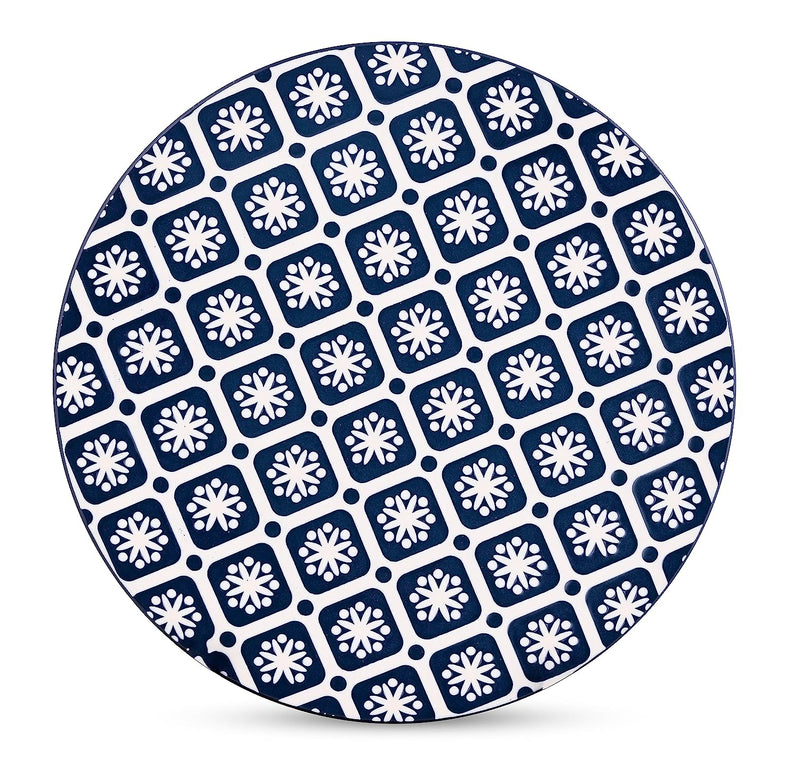 CINNAFLOWER INDIGO Side Plate Set Of 6