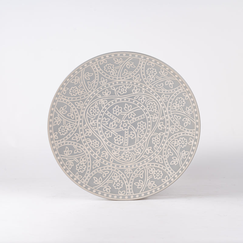 MILA LIGHT GREY Full Plate Set Of 6 Pc.
