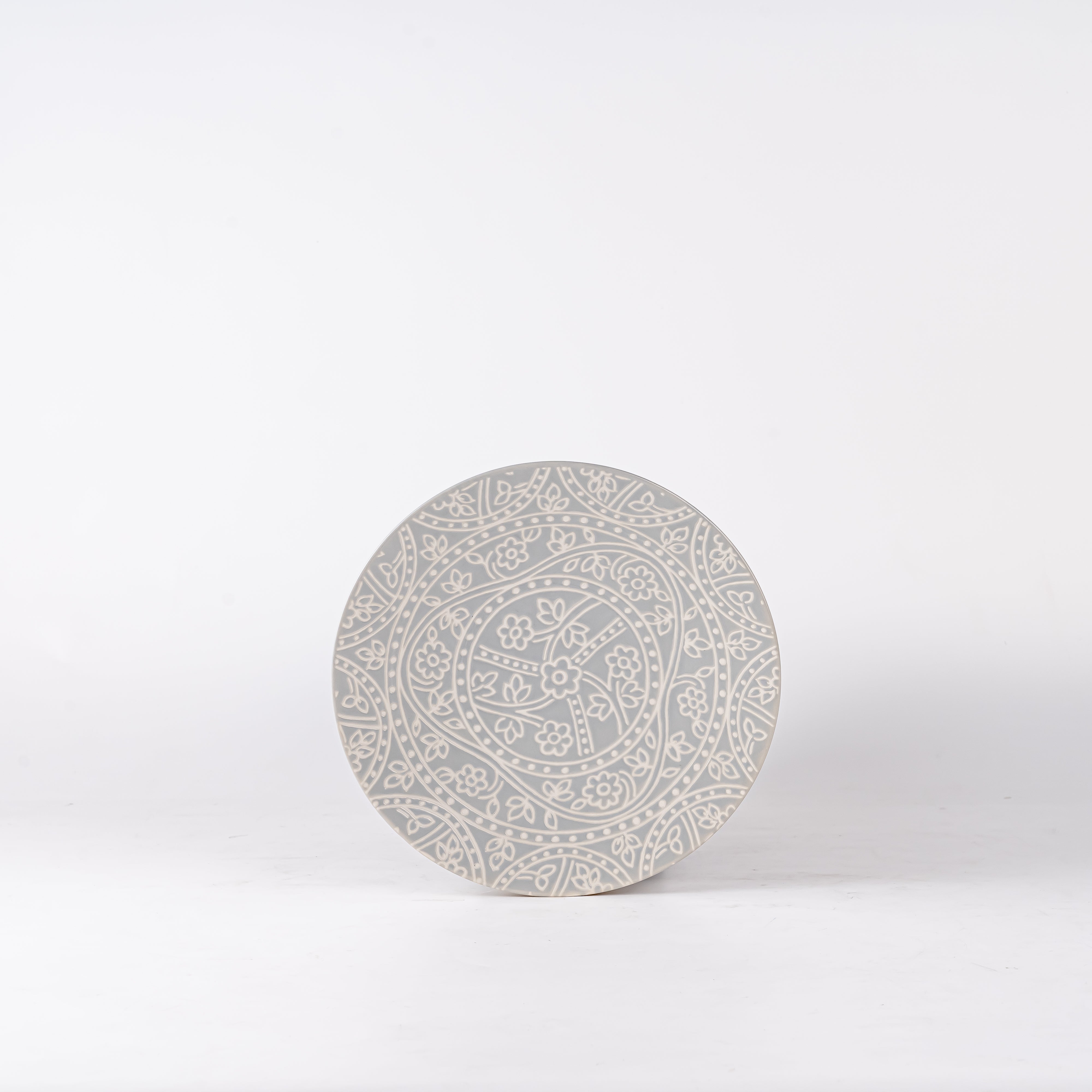 Mila light grey full plate set of 6 pc hitkari potteries