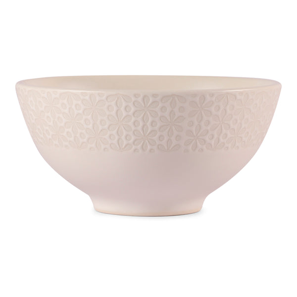 Hitkari Porcelain Blooma White 6 Veg Bowl & 6 Side Plate