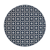 Hitkari Porcelain Cinnaflower Indigo 6 Veg Bowl & 6 Side Plate