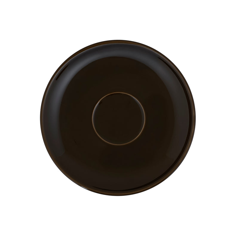 Hitkari Basics Brown Glossy Porcelain Cup and Saucer Set | 240ml Elegant Tea & Coffee Set of 12 | Ideal Gift for Housewarming & Festivals