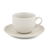 Hitkari Basics Ivory Glossy Porcelain Cup and Saucer Set | 240ml Elegant Tea & Coffee Set of 12 | Ideal Gift for Housewarming & Festivals