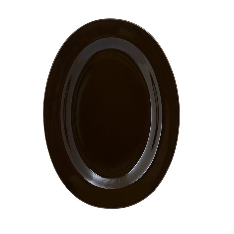 Hitkari Basics Porcelain Glossy Brown Dinner Set 33 Pcs | Elegant Dinnerware for Home & Gifting