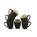 Coffee Mugs Set of 6pc. M2 - BLACK