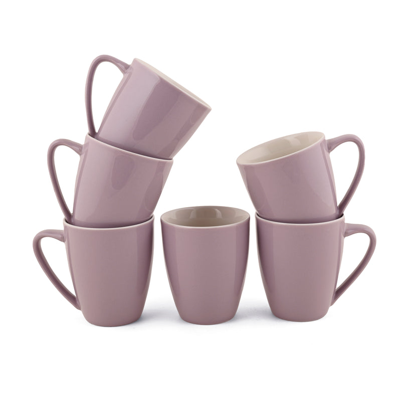 Coffee Mugs Set of 6pc. M2 - LIGHT PURPLE
