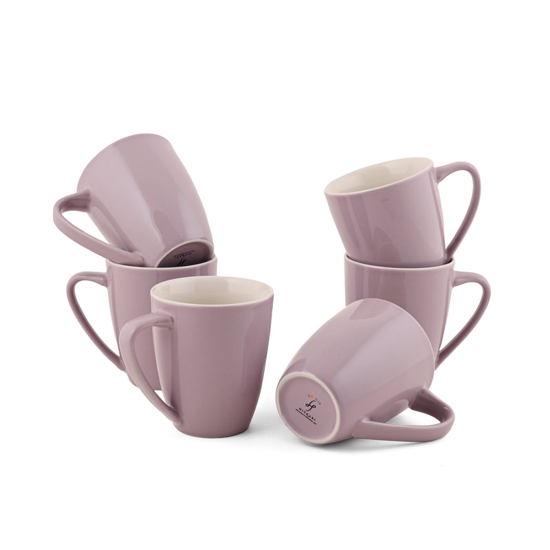 Coffee Mugs Set of 6pc. M2 - LIGHT PURPLE