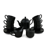 Tea Set OF 17pc. TS1 - MATTE BLACK