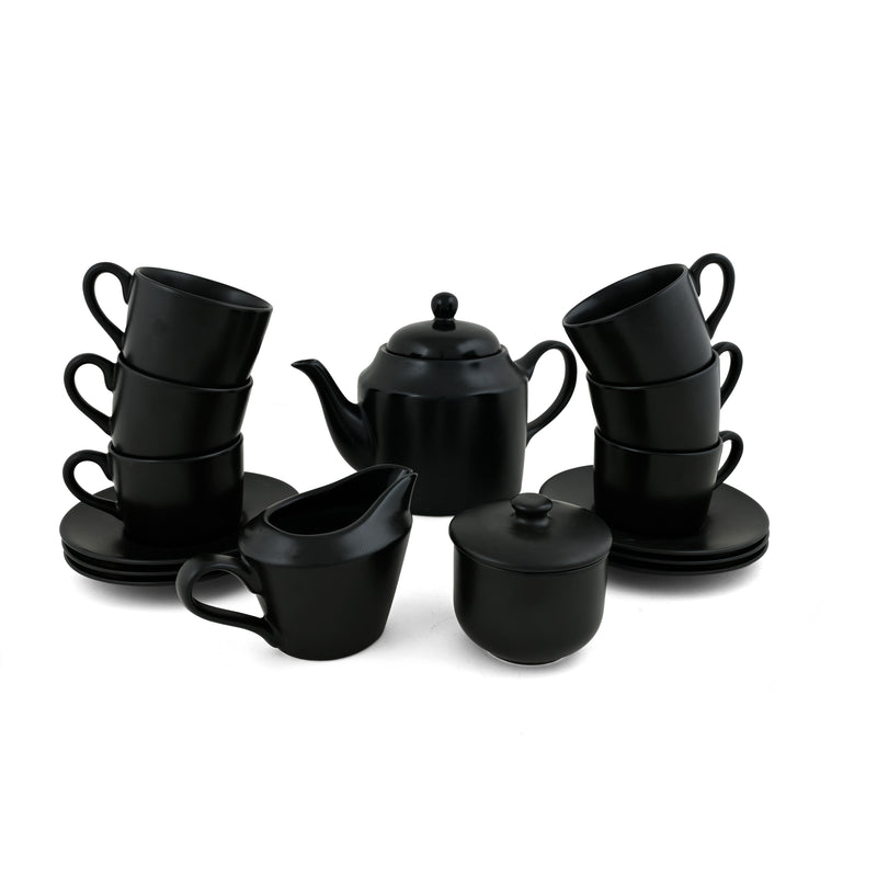 Tea Set OF 17pc. TS1 - MATTE BLACK