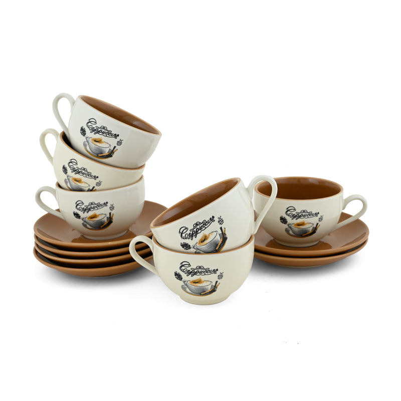 Cup & Saucer Set of 12pc. CS3 - CREAM