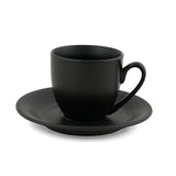 Cup & Saucer Set of 12pc. CS2 - MATTE BLACK