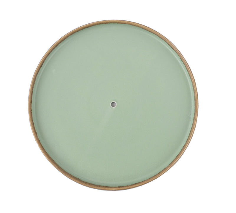 Crackled Green Matt 2 - Tier Cake Plate