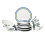 Hitkari Porcelain Zoraida Dinner Set – 33 Pcs Luxury Dinnerware for 6 | Plates, Bowls & Platter for Home & Kitchen