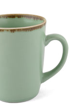 Crackled Green Matte COFFEE MUGS SET OF 6