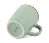 Crackled Green Matte COFFEE MUGS SET OF 6