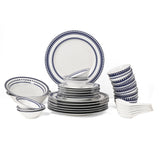 Hitkari Porcelain Renata Dinner Set – 33 Pcs Luxury Dinnerware for 6 | Plates, Bowls & Platter for Home & Kitchen