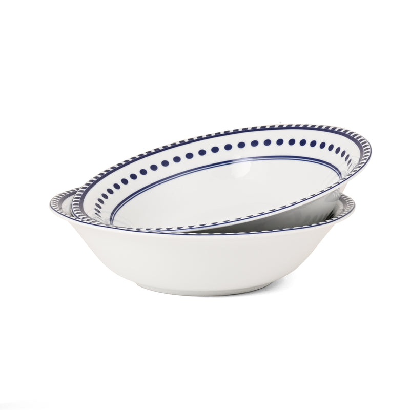 Hitkari Porcelain Renata Dinner Set – 33 Pcs Luxury Dinnerware for 6 | Plates, Bowls & Platter for Home & Kitchen