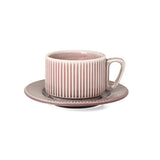 Hitkari Copper-Wash Porcelain Tea Cup & Saucer Set of 6 – Luxury Finish, Microwave & Dishwasher Safe