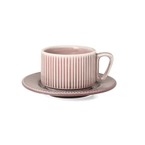 Hitkari Copper-Wash Porcelain Tea Cup & Saucer Set of 6 – Luxury Finish, Microwave & Dishwasher Safe
