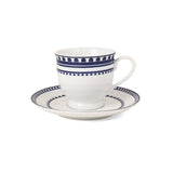 Hitkari Renata Porcelain Tea Cup & Saucer Set of 6 – Elegant Luxury Finish, Microwave & Dishwasher Safe