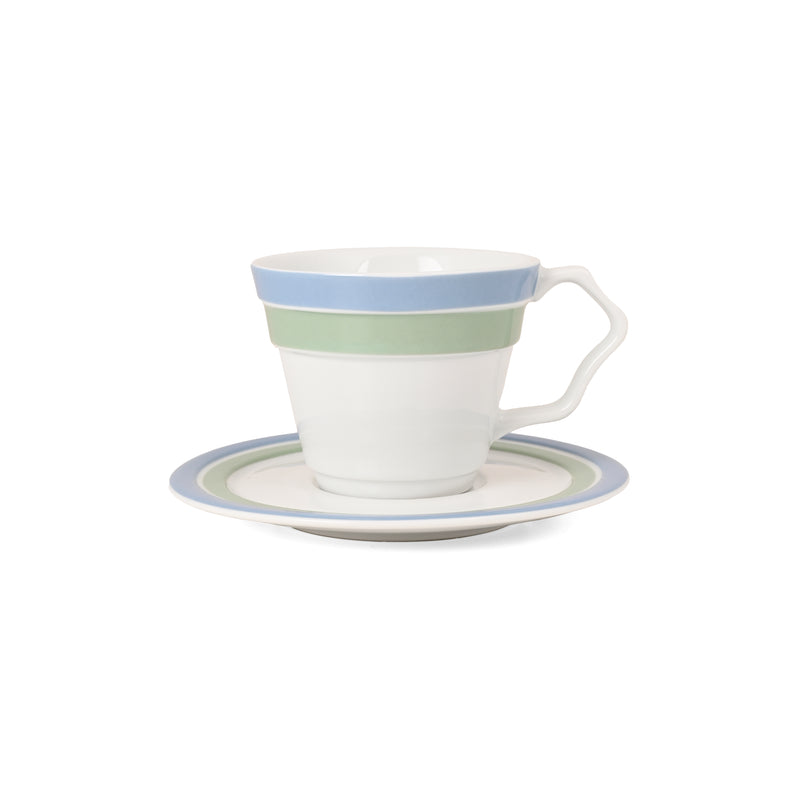 Hitkari Zoraida Porcelain Tea Cup & Saucer Set of 6 – Elegant Luxury Finish, Microwave & Dishwasher Safe