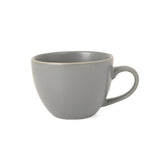 Hitkari Grey Matt Porcelain Cup & Saucer Set of 6 – Premium Matte Finish, Microwave & Dishwasher Safe