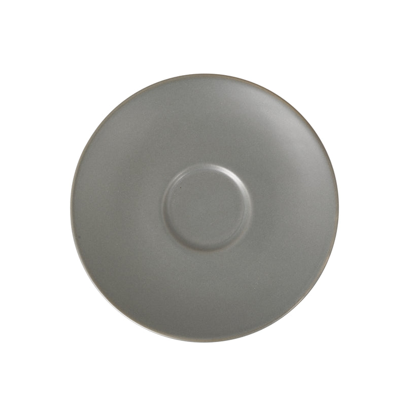 Hitkari Grey Matt Porcelain Cup & Saucer Set of 6 – Premium Matte Finish, Microwave & Dishwasher Safe