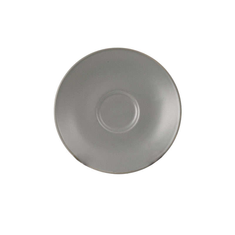 Hitkari Grey Matt Porcelain Cup & Saucer Set of 6 – Premium Matte Finish, Microwave & Dishwasher Safe