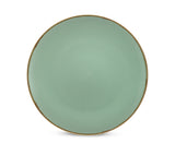 Crackled Matt Green Glaze Porcelain 33Pc. Dinner Set