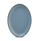 Crackled Matt Blue Glaze Porcelain 33Pc. Dinner Set