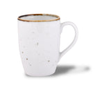 WHITE SPARKLE COFFEE MUGS SET OF 6 (SL-35)