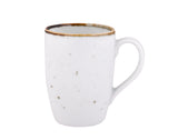 WHITE SPARKLE COFFEE MUGS SET OF 6 (SL-35)