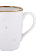 WHITE SPARKLE COFFEE MUGS SET OF 6 (SL-35)