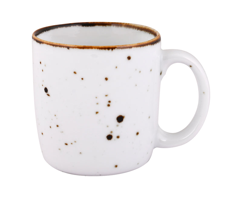WHITE SPARKLE COFFEE MUGS SET OF 6 (SL-04)