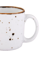WHITE SPARKLE COFFEE MUGS SET OF 6 (SL-04)