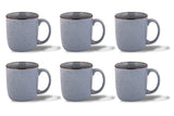 MATT GREY SKY COFFEE MUGS SET OF 6 (SL-04)