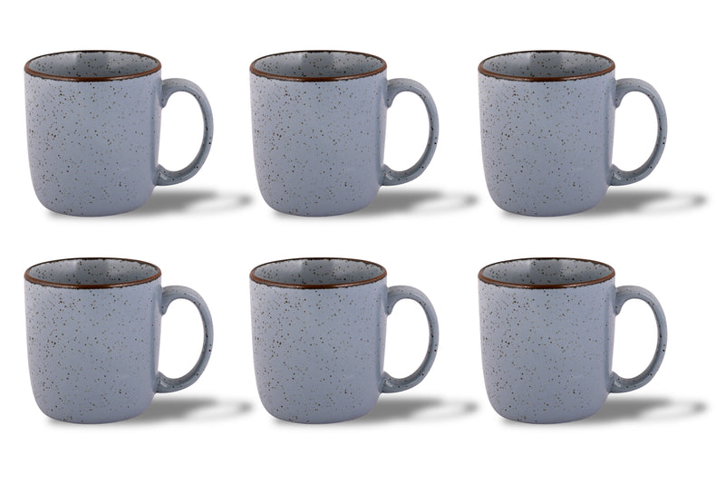 MATT GREY SKY COFFEE MUGS SET OF 6 (SL-04)