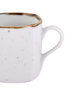 WHITE SPARKLE COFFEE MUGS SET OF 6 (SL-56)