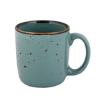 GREEN GLOSSY FOREST COFFEE MUGS SET OF 6 (SL-4)