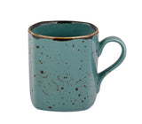 GREEN GLOSSY FOREST COFFEE MUGS SET OF 6 (SL-56)