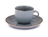 Matt Grey Sky - 12 PC. CUP AND SAUCER SET (AP - 102)