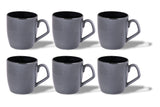 GREY NIGHT COFFEE MUGS SET OF 6