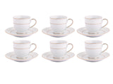 12222 GL Cup & Saucer Set of 12pcs