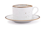 White Sparkle - 12 PC. CUP AND SAUCER SET (AP - 101)